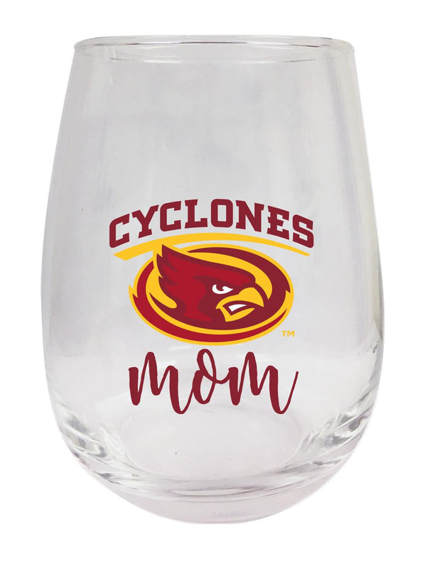 Iowa State Cyclones 15 oz Stemless Wine Glass for Mom Officially Licensed