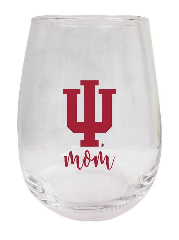 Indiana Hoosiers 15 oz Stemless Wine Glass for Mom Officially Licensed