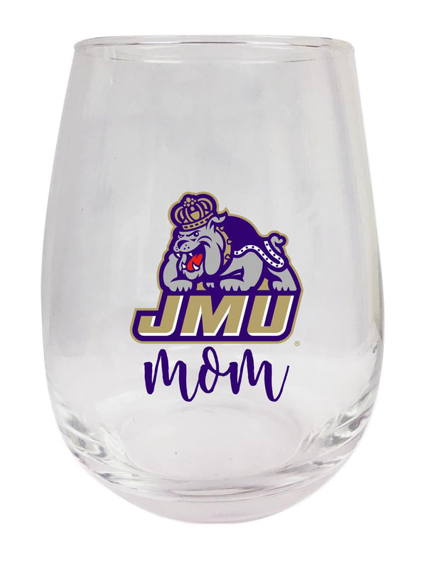 James Madison Dukes 15 oz Stemless Wine Glass for Mom Officially Licensed
