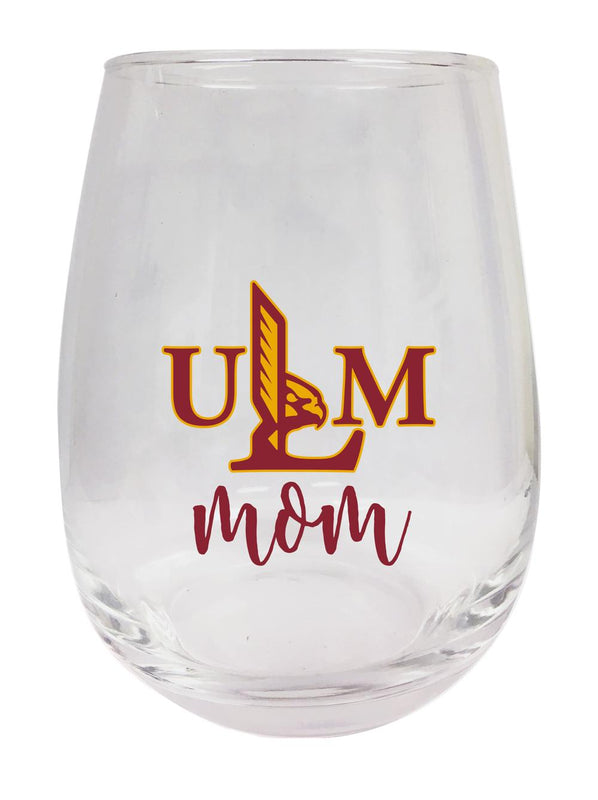 University of Louisiana Monroe 15 oz Stemless Wine Glass for Mom Officially Licensed