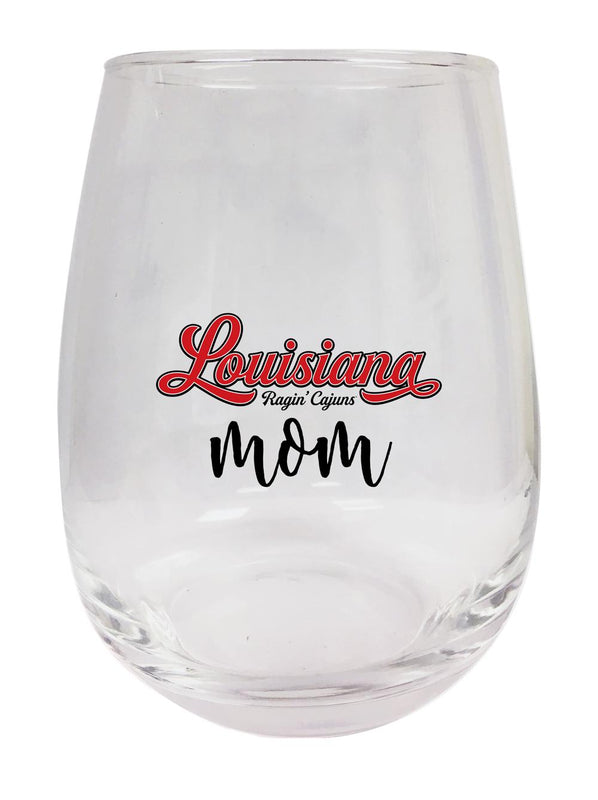 Louisiana at Lafayette Ragin' Cajuns 15 oz Stemless Wine Glass for Mom Officially Licensed