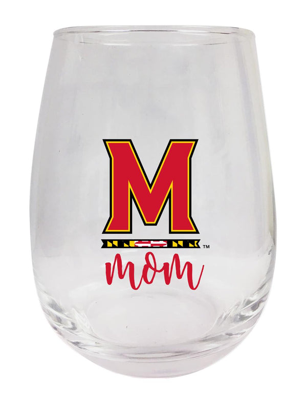 Maryland Terrapins 15 oz Stemless Wine Glass for Mom Officially Licensed