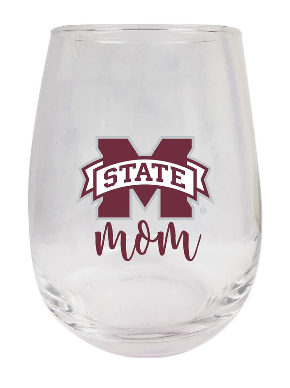 Mississippi State Bulldogs 15 oz Stemless Wine Glass for Mom Officially Licensed