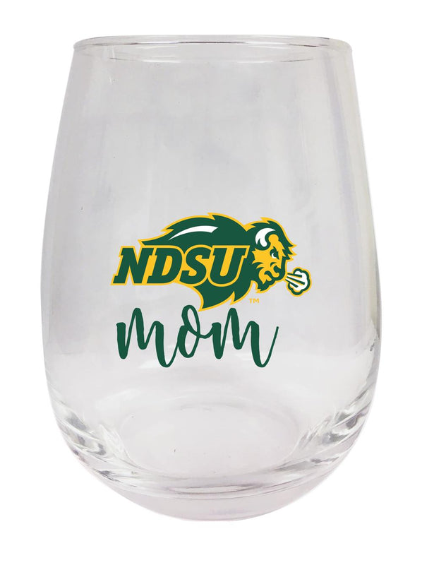 North Dakota State Bison 15 oz Stemless Wine Glass for Mom Officially Licensed