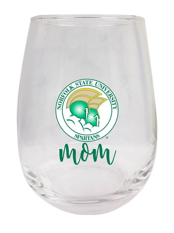 Norfolk State University 15 oz Stemless Wine Glass for Mom Officially Licensed