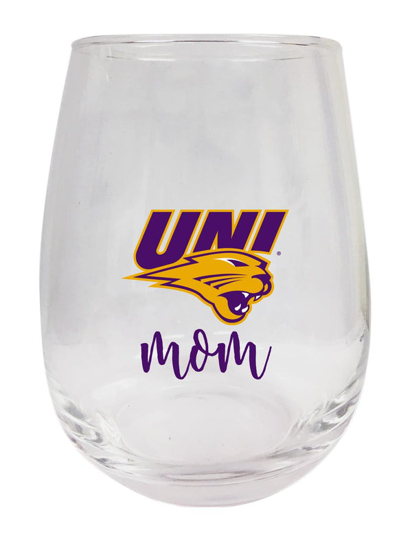 Northern Iowa Panthers 15 oz Stemless Wine Glass for Mom Officially Licensed