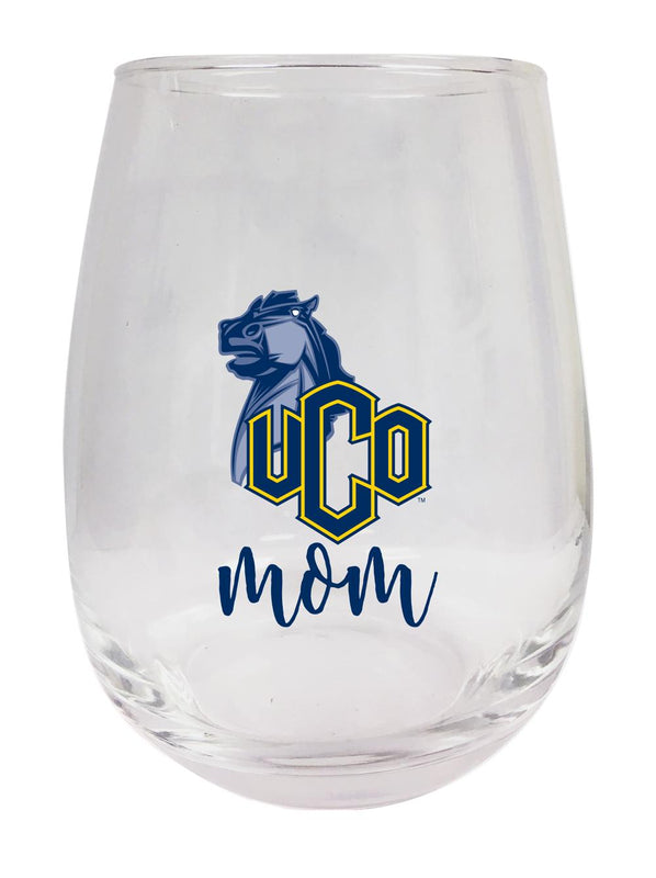 University of Central Oklahoma Bronchos 15 oz Stemless Wine Glass for Mom Officially Licensed