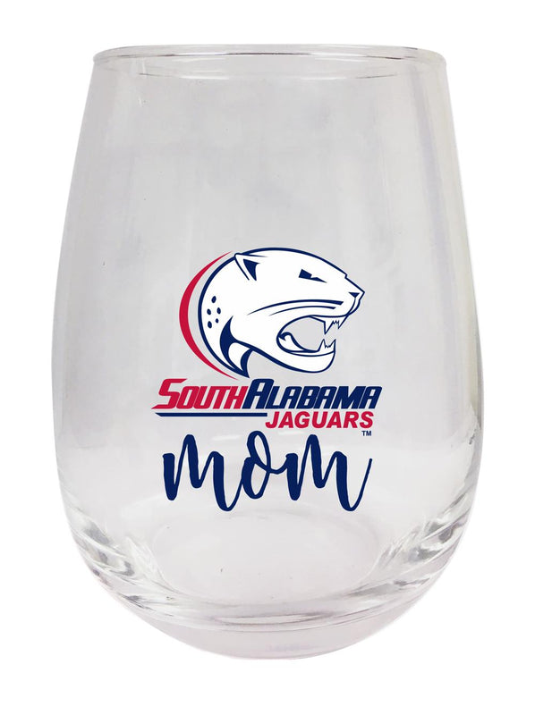 University of South Alabama 15 oz Stemless Wine Glass for Mom Officially Licensed