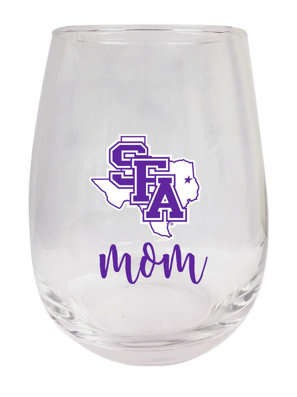 Stephen F. Austin State University 15 oz Stemless Wine Glass for Mom Officially Licensed