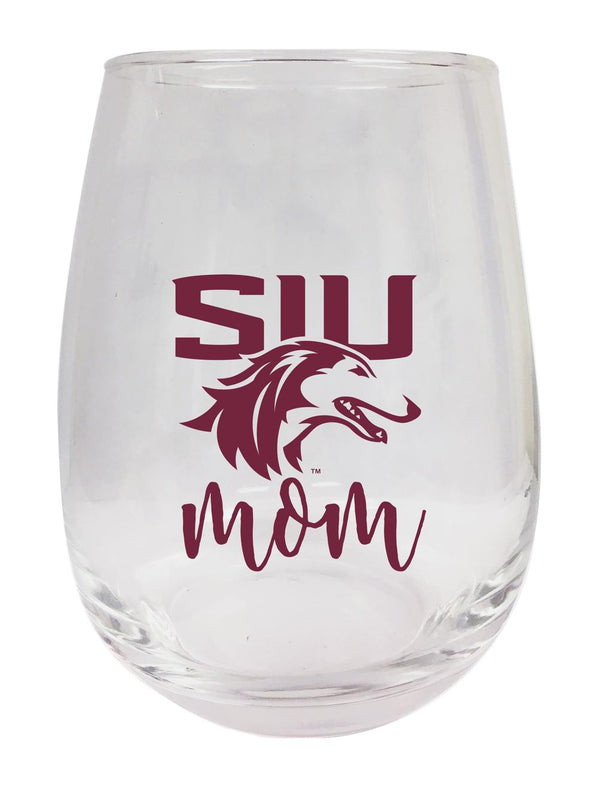 Southern Illinois Salukis 15 oz Stemless Wine Glass for Mom Officially Licensed