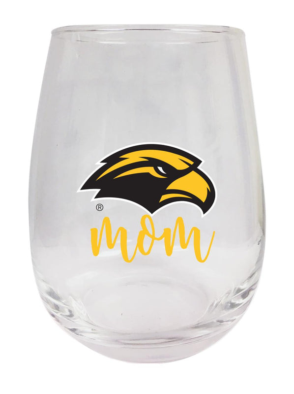 Southern Mississippi Golden Eagles 15 oz Stemless Wine Glass for Mom Officially Licensed