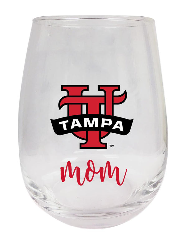 University of Tampa Spartans 15 oz Stemless Wine Glass for Mom Officially Licensed