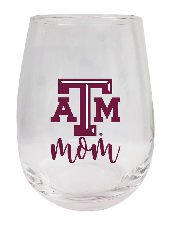 Texas A&M Aggies 15 oz Stemless Wine Glass for Mom Officially Licensed