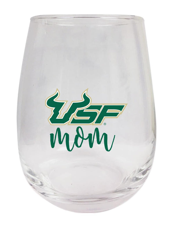 South Florida Bulls 15 oz Stemless Wine Glass for Mom Officially Licensed
