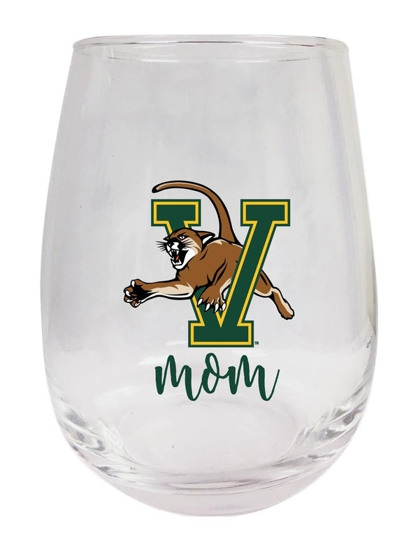 Vermont Catamounts 15 oz Stemless Wine Glass for Mom Officially Licensed