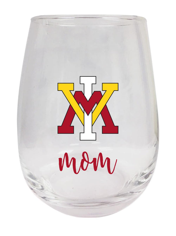 VMI Keydets 15 oz Stemless Wine Glass for Mom Officially Licensed