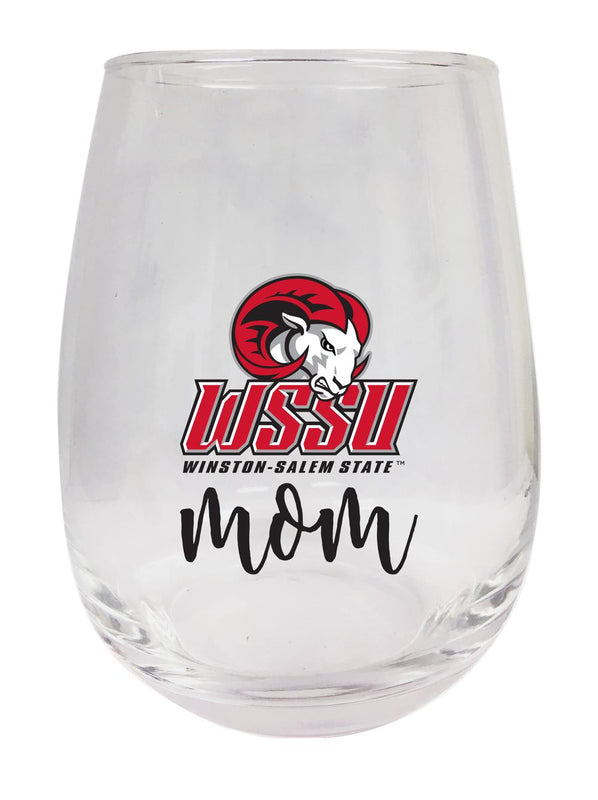 Winston-Salem State 15 oz Stemless Wine Glass for Mom Officially Licensed