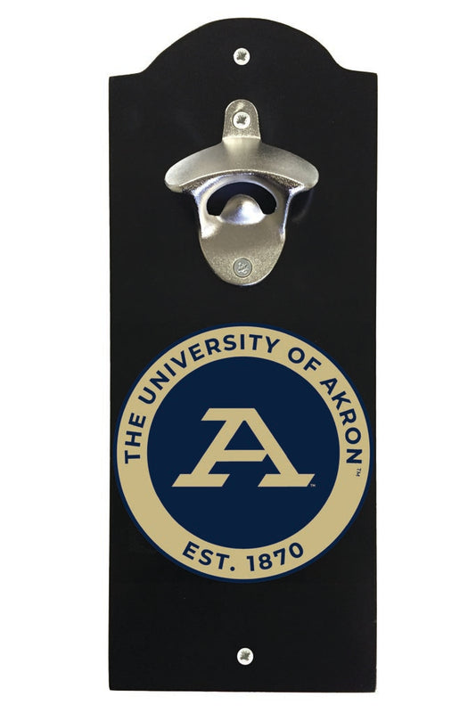 Akron Zips Wall Mounted Bottle Opener Black Officially Licensed Collegiate Product Black