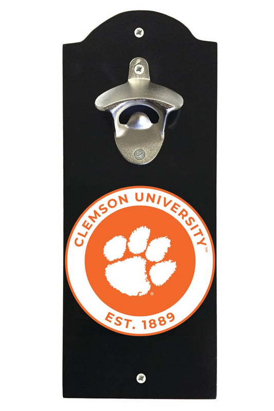 Clemson Tigers Wall Mounted Bottle Opener Black Officially Licensed Collegiate Product Black