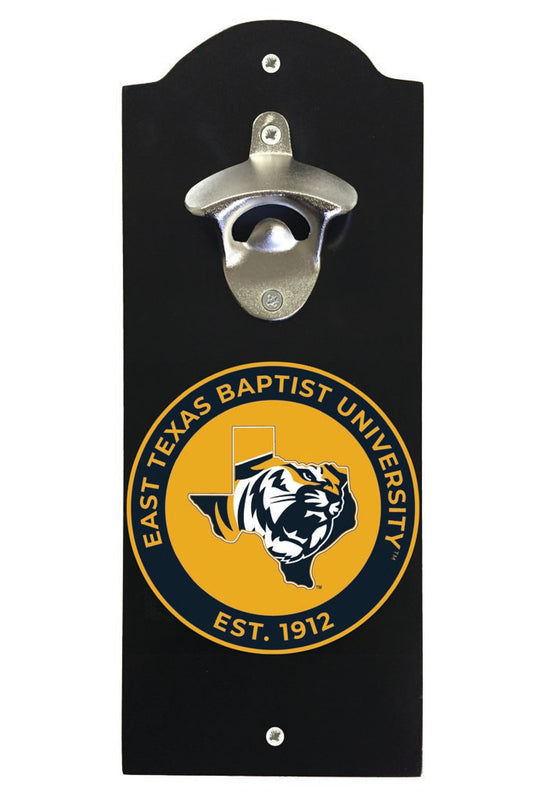 East Texas Baptist University Wall Mounted Bottle Opener Black Officially Licensed Collegiate Product Black