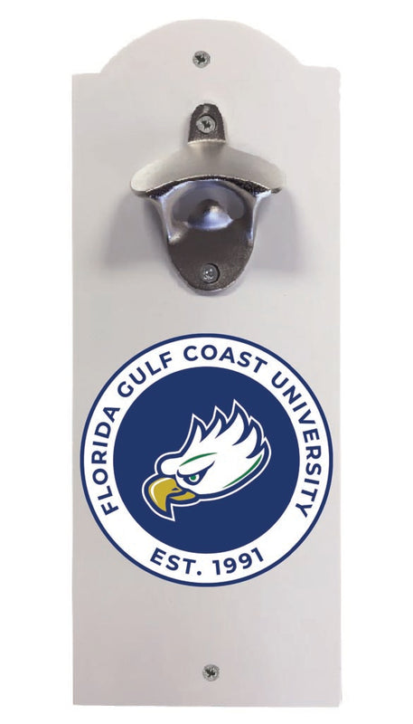 Florida Gulf Coast Eagles Wall Mounted Bottle Opener White Officially Licensed Collegiate Product White