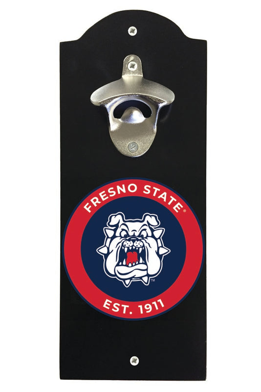 Fresno State Bulldogs Wall Mounted Bottle Opener Black Officially Licensed Collegiate Product Black
