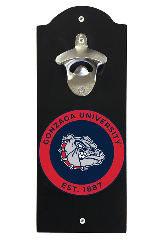 Gonzaga Bulldogs Wall Mounted Bottle Opener Black Officially Licensed Collegiate Product Black