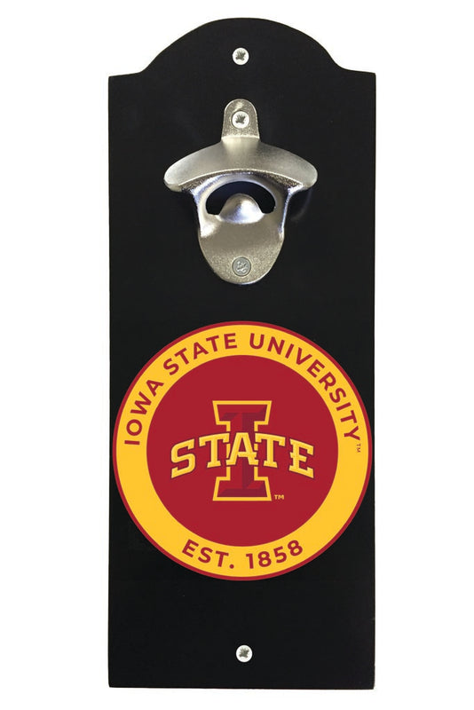 Iowa State Cyclones Wall Mounted Bottle Opener Black Officially Licensed Collegiate Product Black
