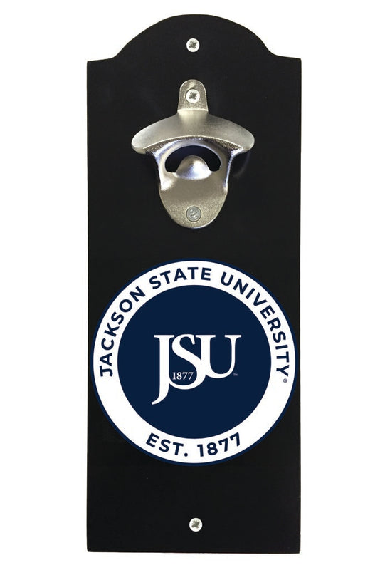 Jackson State University Wall Mounted Bottle Opener Black Officially Licensed Collegiate Product Black