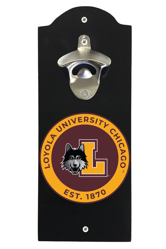 Loyola University Ramblers Wall Mounted Bottle Opener Black Officially Licensed Collegiate Product Black
