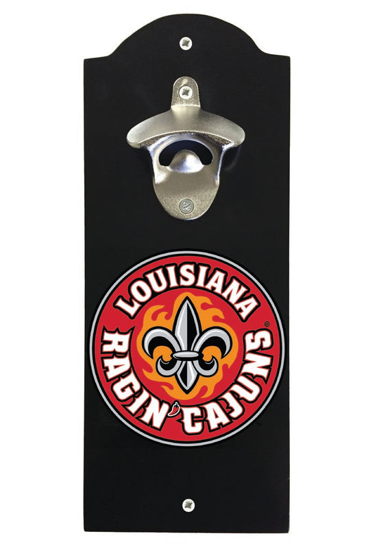 Louisiana at Lafayette Ragin' Cajuns Wall Mounted Bottle Opener Black Officially Licensed Collegiate Product Black