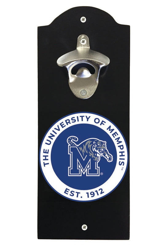Memphis Tigers Wall Mounted Bottle Opener Black Officially Licensed Collegiate Product Black