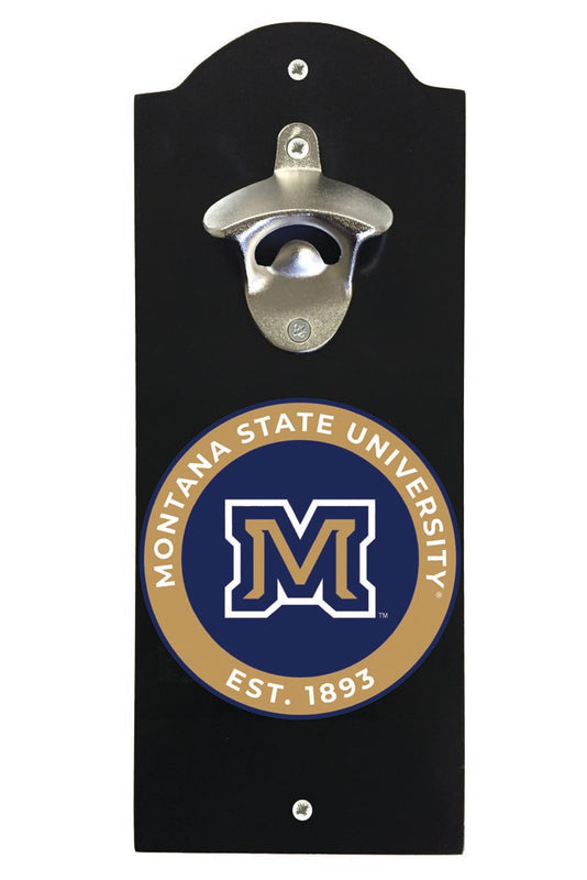 Montana State Bobcats Wall Mounted Bottle Opener Black Officially Licensed Collegiate Product Black