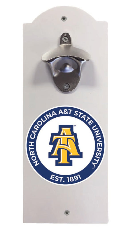North Carolina A&T State Aggies Wall Mounted Bottle Opener White Officially Licensed Collegiate Product White