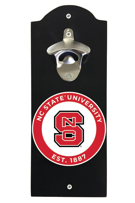 NC State Wolfpack Wall Mounted Bottle Opener Black Officially Licensed Collegiate Product Black