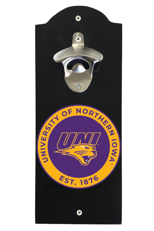 Northern Iowa Panthers Wall Mounted Bottle Opener Black Officially Licensed Collegiate Product Black