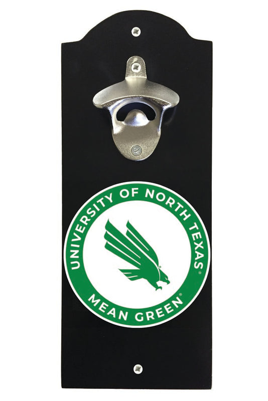 North Texas Wall Mounted Bottle Opener Black Officially Licensed Collegiate Product Black