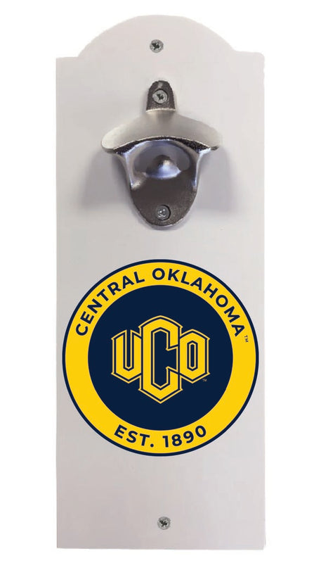 University of Central Oklahoma Bronchos Wall Mounted Bottle Opener White Officially Licensed Collegiate Product White