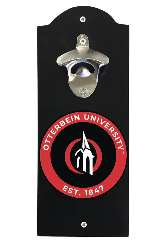 Otterbein University Wall Mounted Bottle Opener Black Officially Licensed Collegiate Product Black