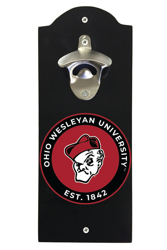 Ohio Wesleyan University Wall Mounted Bottle Opener Black Officially Licensed Collegiate Product Black