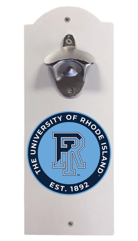 Rhode Island University Wall Mounted Bottle Opener White Officially Licensed Collegiate Product White
