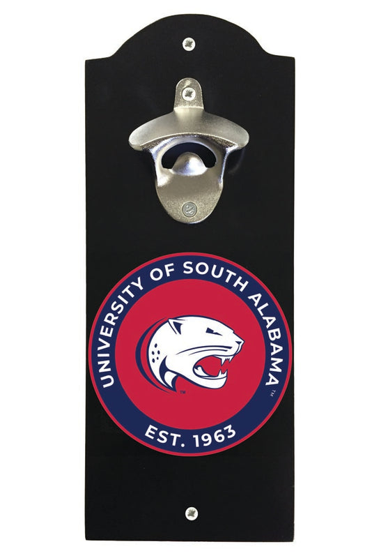 University of South Alabama Wall Mounted Bottle Opener Black Officially Licensed Collegiate Product Black