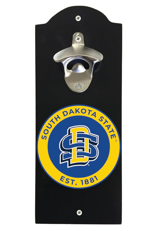 South Dakota State Jackrabbits Wall Mounted Bottle Opener Black Officially Licensed Collegiate Product Black