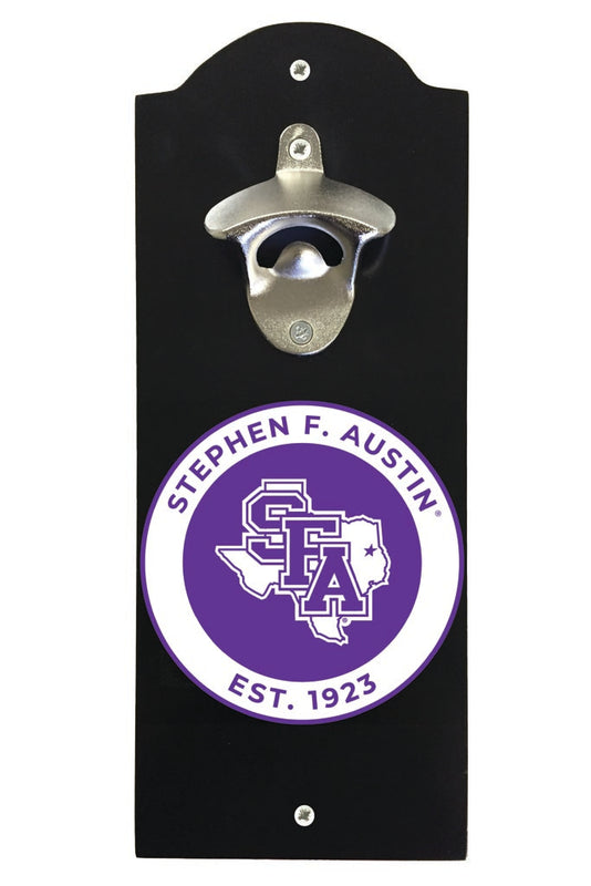 Stephen F. Austin State University Wall Mounted Bottle Opener Black Officially Licensed Collegiate Product Black