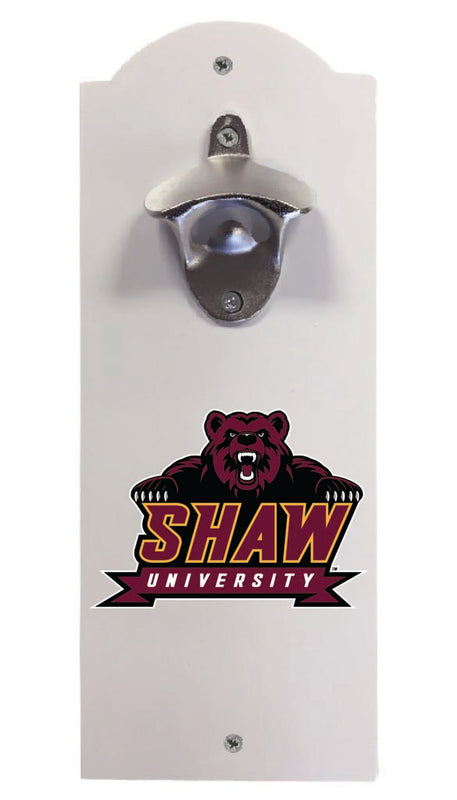 Shaw University Bears Wall Mounted Bottle Opener White Officially Licensed Collegiate Product White