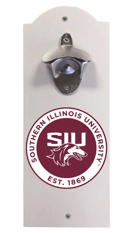 Southern Illinois Salukis Wall Mounted Bottle Opener White Officially Licensed Collegiate Product White