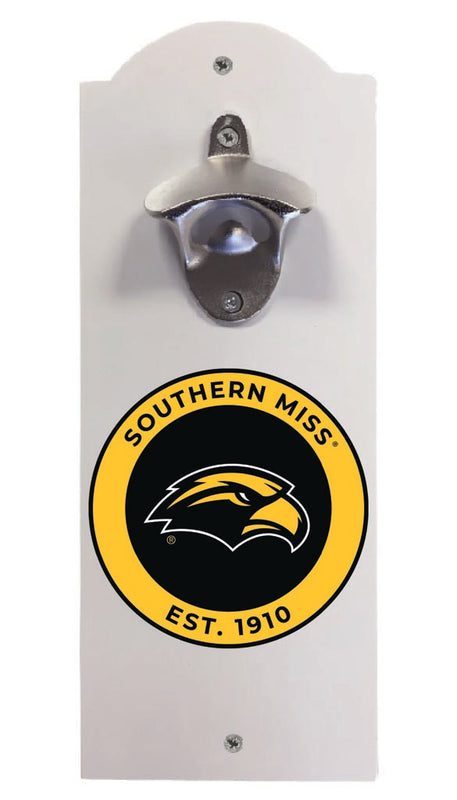 Southern Mississippi Golden Eagles Wall Mounted Bottle Opener White Officially Licensed Collegiate Product White