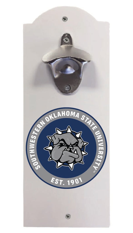 Southwestern Oklahoma State University Wall Mounted Bottle Opener White Officially Licensed Collegiate Product White