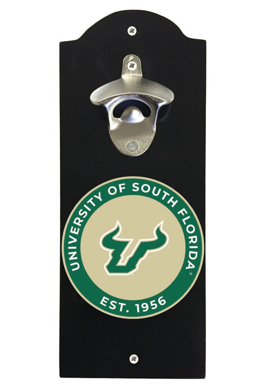 South Florida Bulls Wall Mounted Bottle Opener Black Officially Licensed Collegiate Product Black