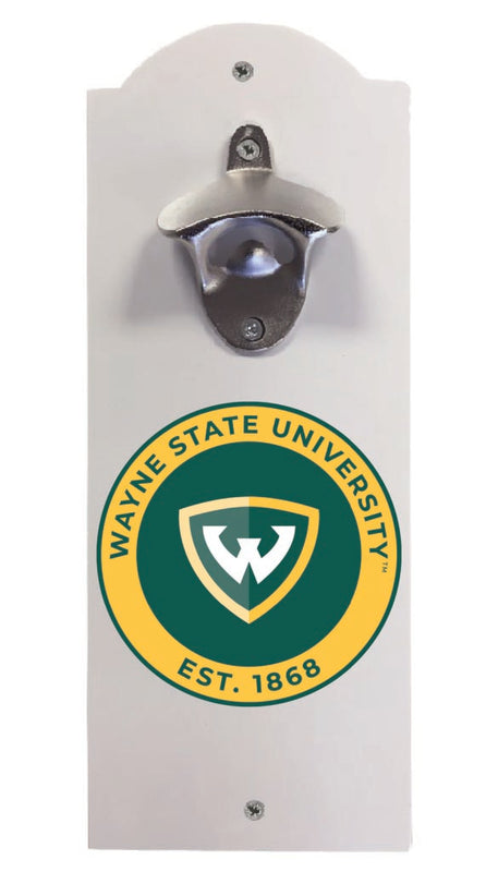 Wayne State Wall Mounted Bottle Opener White Officially Licensed Collegiate Product White